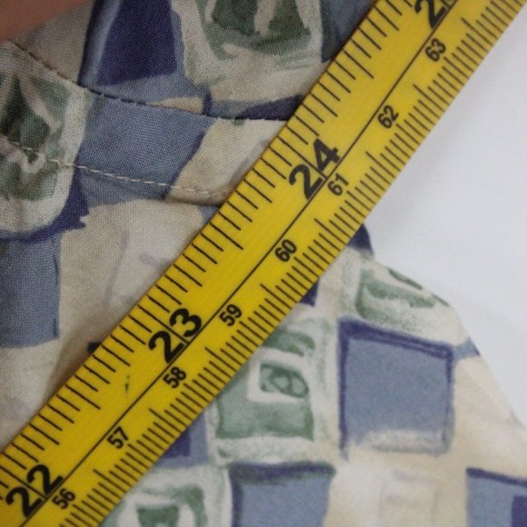 Vintage Burma Bibas Shirt Mens Geometrical Pattern Short Sleeve Button Down XL - Picture 8 of 9